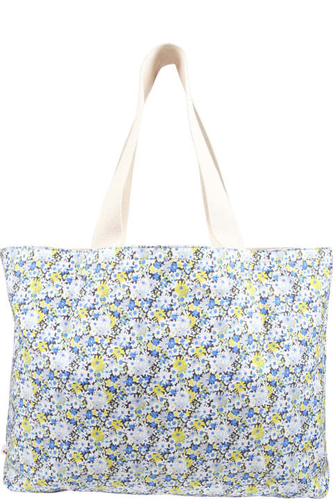 Accessories & Gifts for Girls Bonpoint Sky Blue Casual Bag With Floral Print