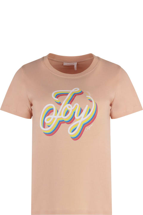 See by Chloé لـ Men See by Chloé Printed Cotton T-shirt