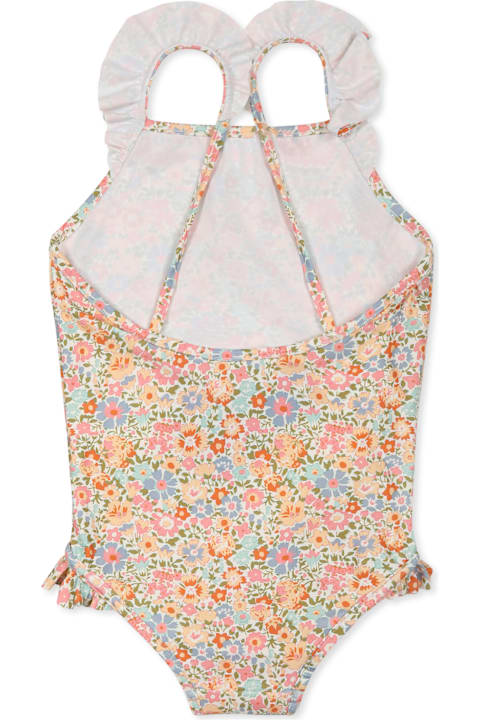 Bonpoint ملابس سباحة لـ رُضع بنات Bonpoint Multicolor Swimsuit For Baby Girl With Floral Print