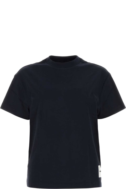 Jil Sander Topwear for Women Jil Sander Midnight Blue Cotton T-shirt Set