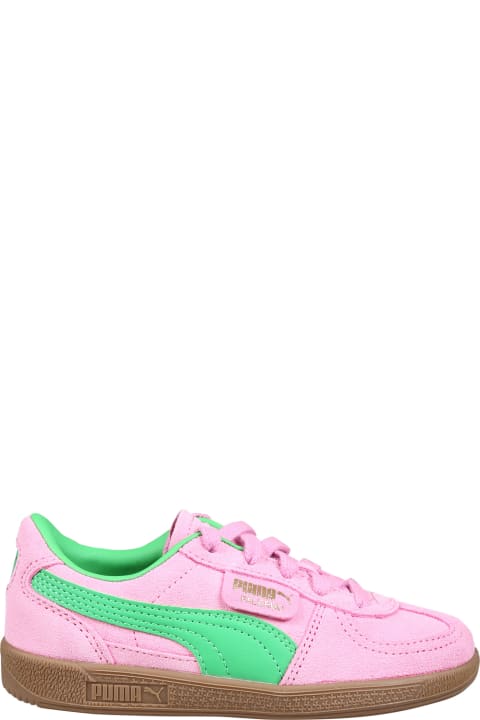 Puma Shoes for Girls Puma Fuchsia Palermo Sneakers For Girl With Logo