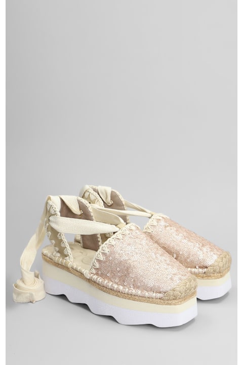 Mou Shoes for Women Mou Espa Sandal Espadrilles In Rose-pink Leather