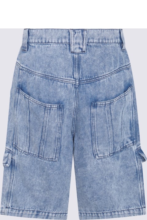 メンズ新着アイテム Isabel Marant Blue Cotton Denim Cargo Shorts