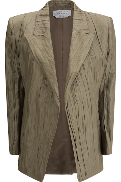 Gabriela Hearst for Women Gabriela Hearst Ruched Silk Mairi Blazer