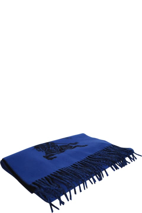 Scarves for Men Burberry Cashmere Scarf Blue And Black