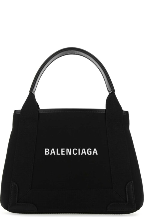 Fashion for Women Balenciaga Black Canvas Cabas Navy Xs Handbag