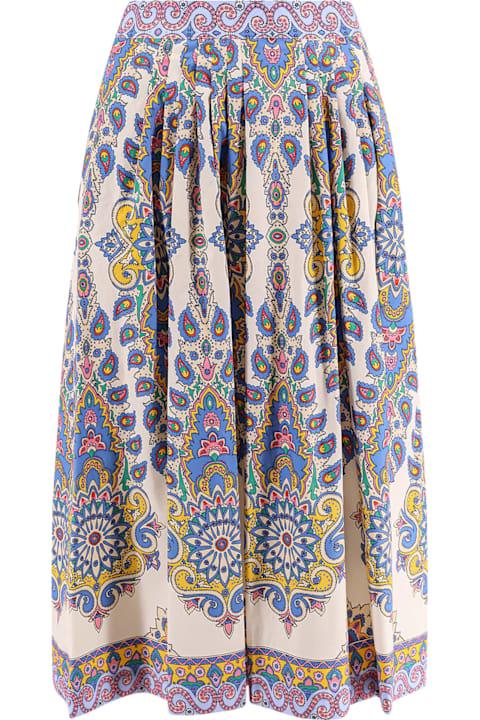 Skirts for Women Etro Cotton Skirt With Multicolor Print