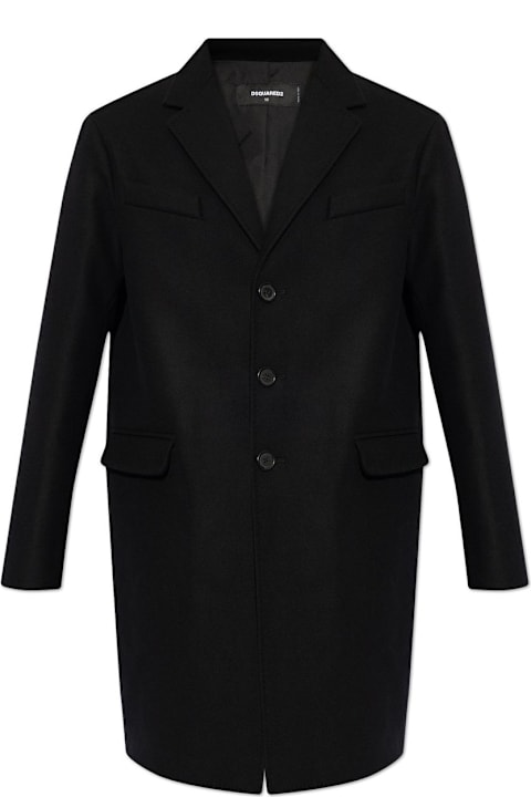 Dsquared2 Coats & Jackets for Men Dsquared2 Single Breasted Long Sleeved Coat Dsquared2