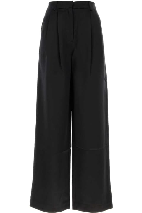 Loulou Studio Pants & Shorts for Women Loulou Studio Black Satin Vione Wide-leg Pant