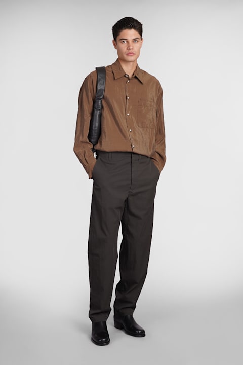 Lemaire Shirts for Men Lemaire Shirt In Brown Silk