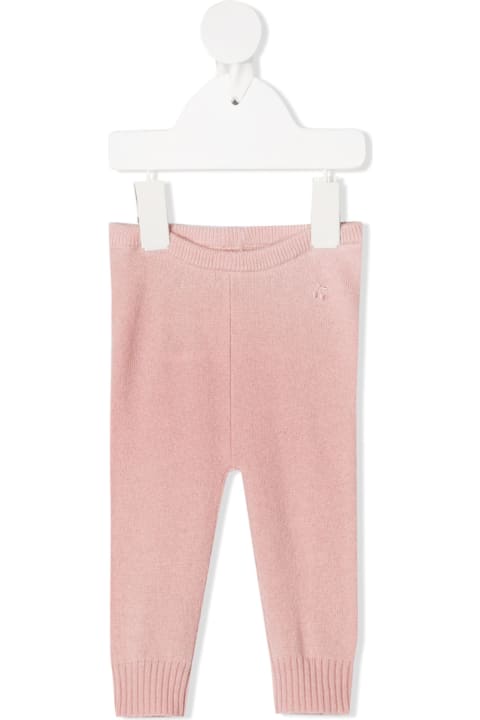 Bottoms for Baby Girls Bonpoint Faded Pink Cashmere Leggings