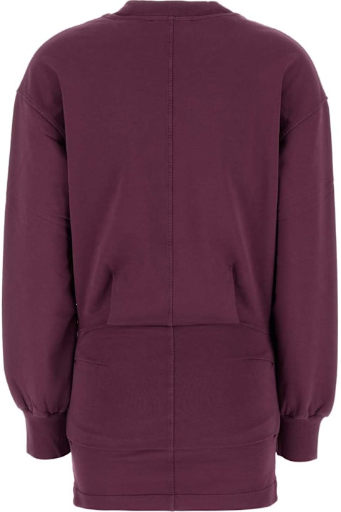 The Attico لـ Kids The Attico Plum Stretch Cotton Mini Dress