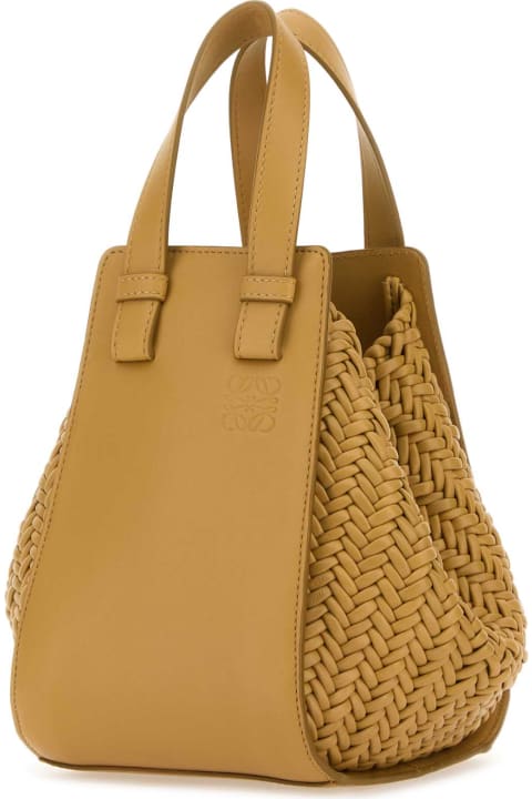 Fashion for Women Loewe Beige Leather Hammock Bucket Bag