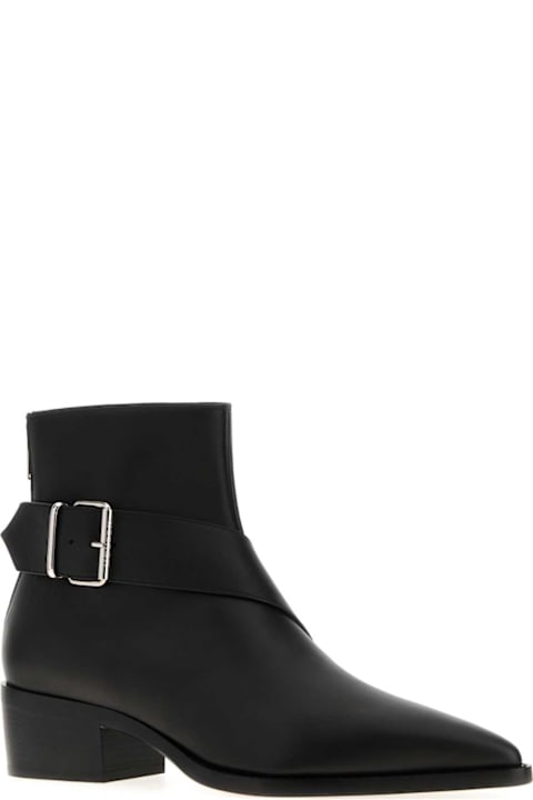 Homeware Alexander McQueen Black Leather Heron Ankle Boots