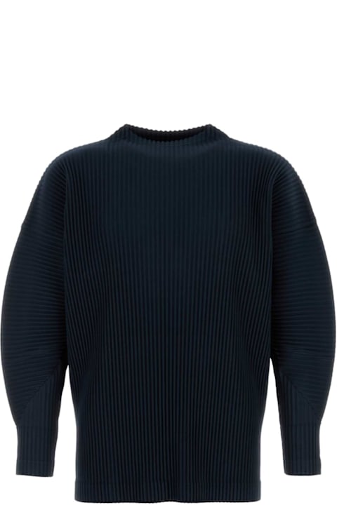 Homme Plissé Issey Miyake for Men Homme Plissé Issey Miyake Midnight Blue Polyester T-shirt