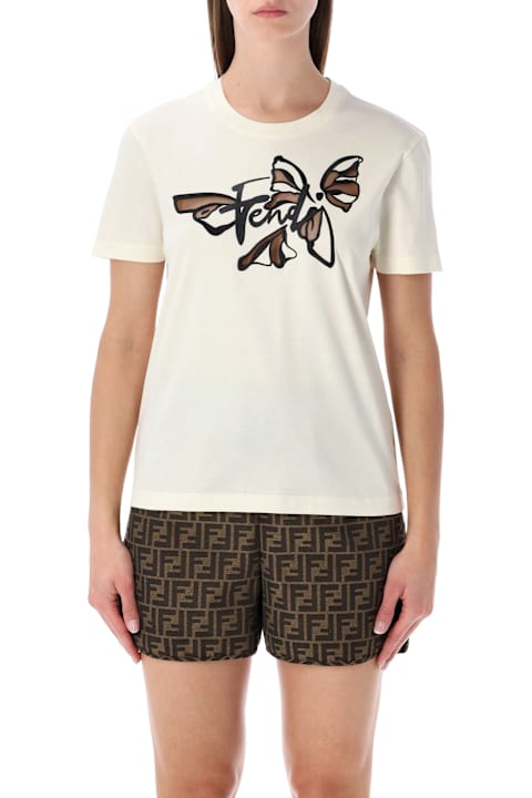 Homeware Fendi Fendi Cotton Logo Butterfly T-shirt