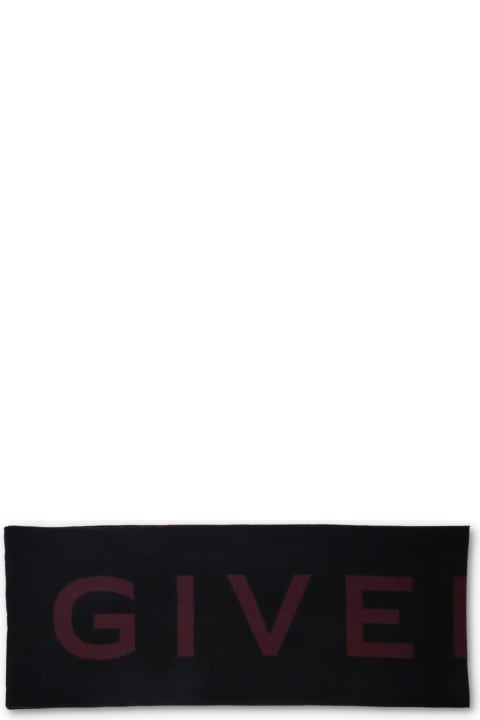 メンズ Givenchyのスカーフ Givenchy Wool Logo Scarf