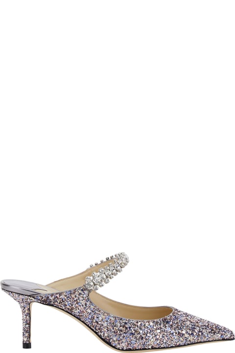Jimmy Choo Shoes for Women Jimmy Choo 'bing 65' Multicolor Sabot With Crystal Strap In Leather Woman