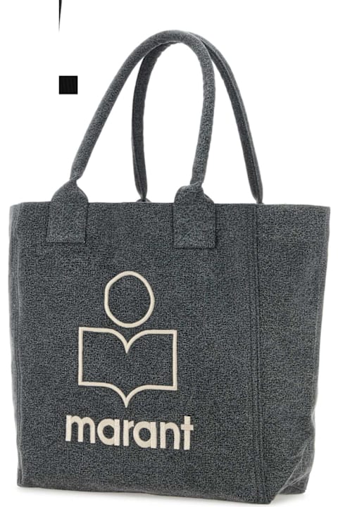 Isabel Marant for Women Isabel Marant Melange Dark Grey Cotton Small Yenky Shopping Bag