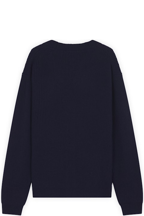 Homeware Maison Kitsuné Bold Fox Head Patch Comfort Ribbed Cardigan