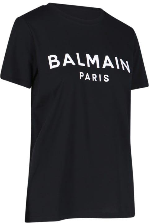 Sale for Women Balmain Logo Buttons T-shirt