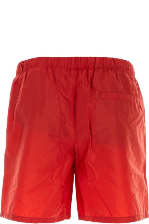 Swimwear for Men Prada Red Re-nylon Swimming Shorts