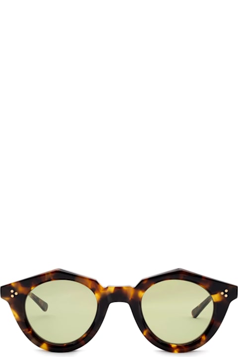 Max Pittion لـ Kids Max Pittion Voila 44 - Dark Tortoise / Green Lens Sunglasses
