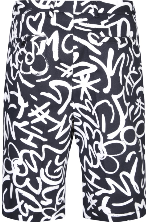 Moschino for Men Moschino Scrib Black Bermuda Shorts