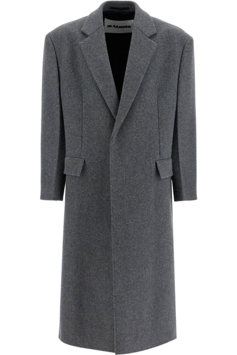 Jil Sander Coats & Jackets for Men Jil Sander Long Felted Wool Coat