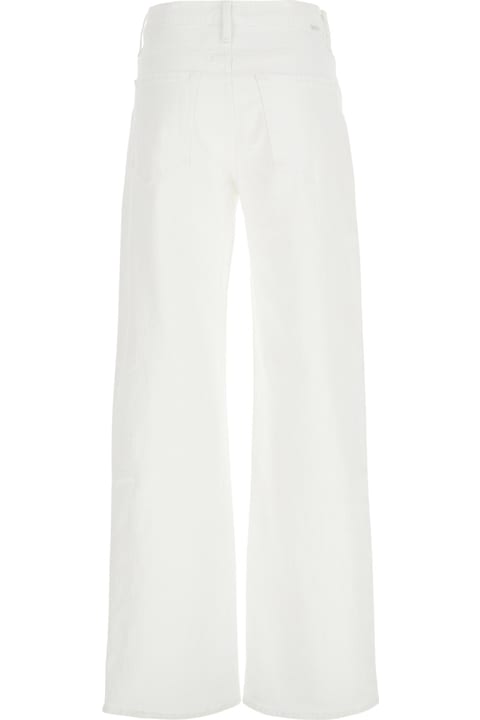 Homeware Mother 
the Dodger Sneak
 White Five Pocket Jeans In Cotton Woman
