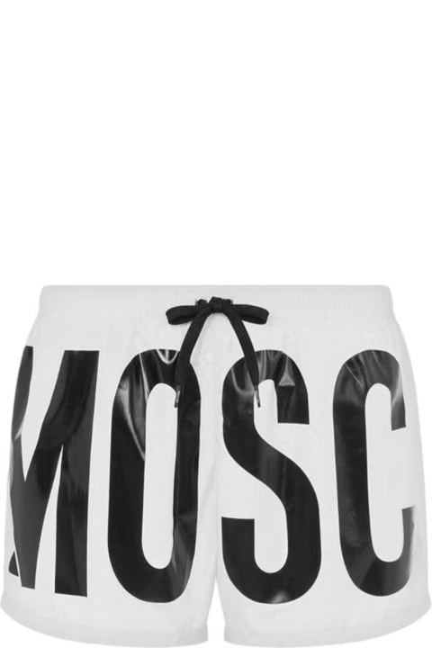 Moschino for Men Moschino Logo Printed Drawstring Swim Shorts