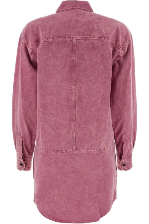 Marant Étoile Topwear for Women Marant Étoile Pink Denim Ilaya Shirt Dress