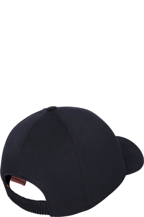 Zegna Hats for Men Zegna Logo-lettering Elastic Strap Baseball Cap