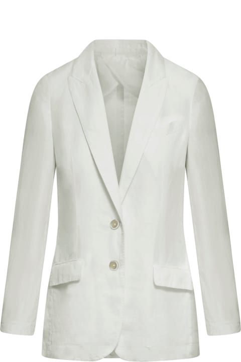 ウィメンズ 120% Linoのコート＆ジャケット 120% Lino Women Jacket With Mf Seams With 2 Buttons