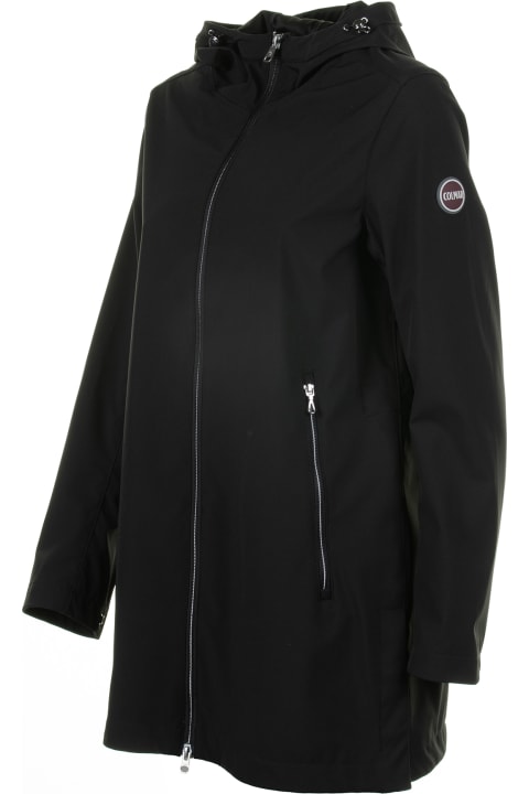 Colmar for Women Colmar Long Black Jacket In Stretch Softshell