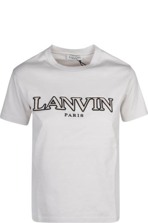 Lanvin for Women Lanvin Logo Embroidered T-shirt