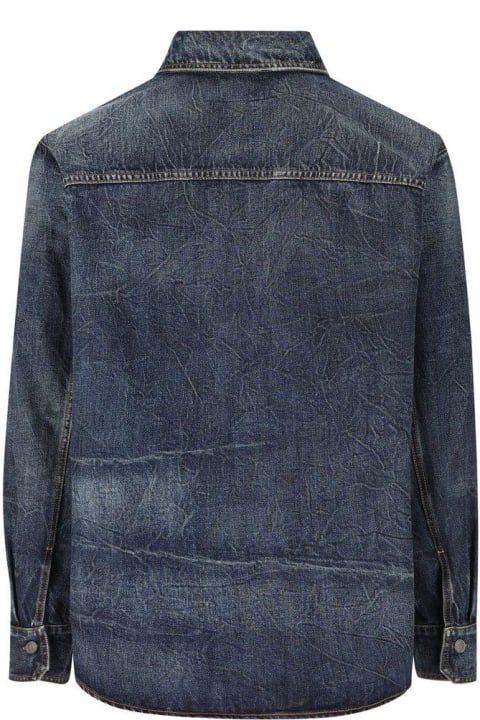 Valentino Coats & Jackets for Men Valentino V-logo Buttoned Denim Jacket