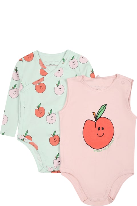 Bodysuits & Sets for Baby Girls Stella McCartney Kids Multicolor Set For Baby Girl With Apples