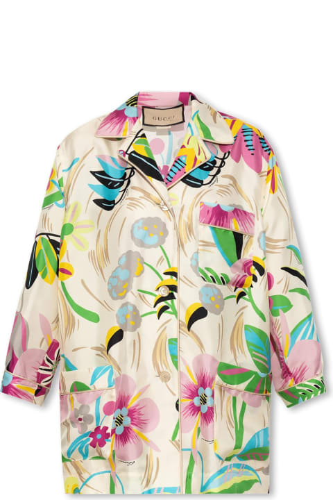Gucci Sale for Women Gucci Oversize Silk Shirt