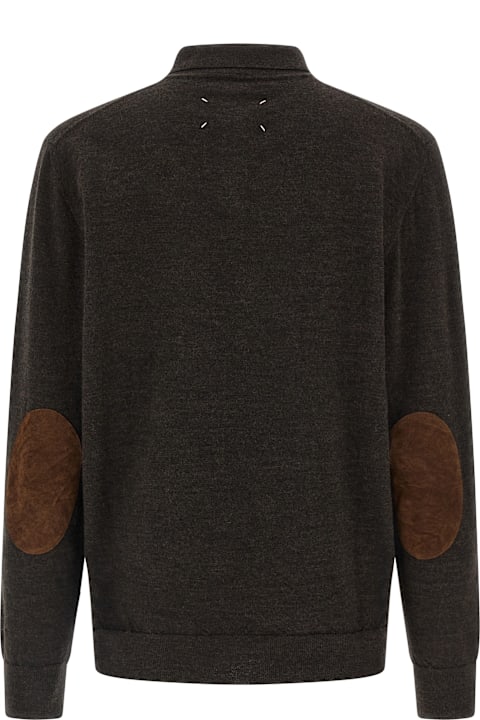 Maison Margiela لـ Kids Maison Margiela Suede Patch Polo Shirt