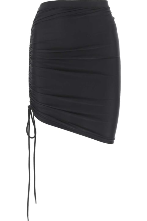 ウィメンズ新着アイテム Balenciaga Black Stretch Nylon Skirt