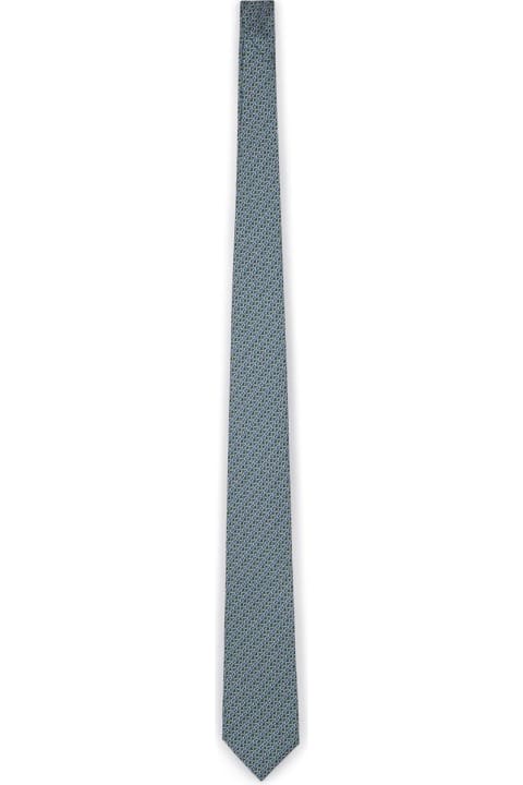 Ferragamo for Men Ferragamo Gancini-printed Pointed Tip Tie