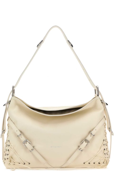 Bags Sale for Women Givenchy Ivory Leather Medium Voyou Shoulder Bag