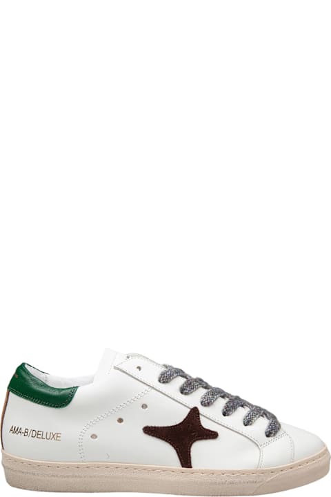 AMA-BRAND for Women AMA-BRAND Leather Sneakers White And Green Color