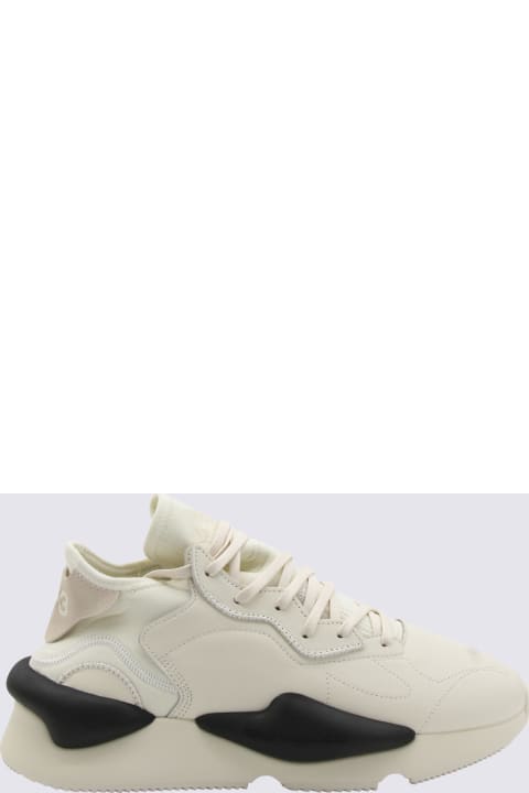 メンズ Y-3のシューズ Y-3 White Leather Kaiwa Sneakers