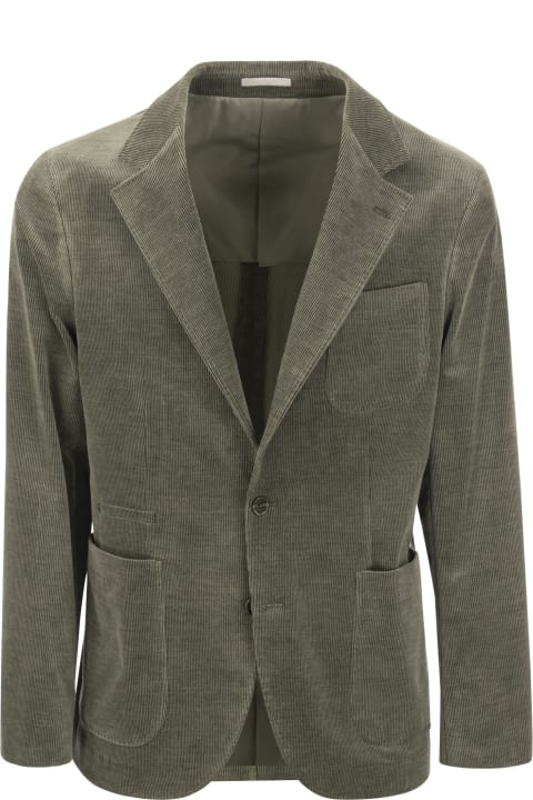 Cotton And Cashmere Corduroy Deconstructed Jacket