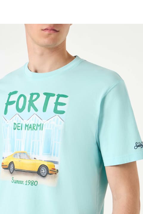 Fashion for Men MC2 Saint Barth Man Cotton T-shirt With Forte Dei Marmi Car Print