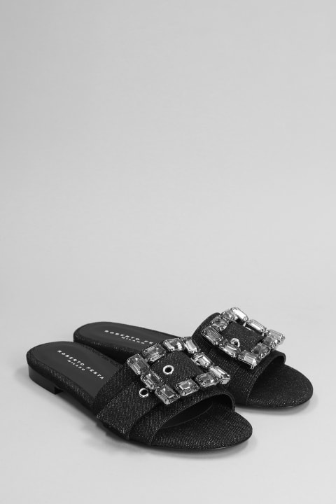 Roberto Festa Sandals for Women Roberto Festa Fade Flats In Black Denim