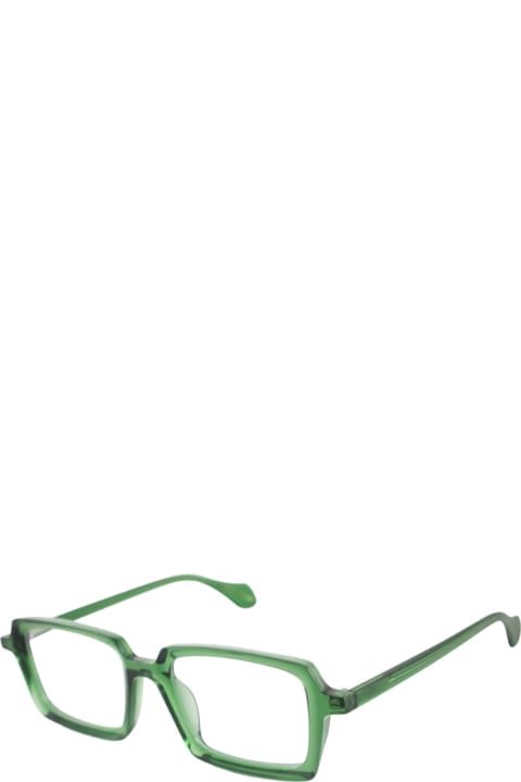 Theo Eyewear Eyewear for Men Theo Eyewear Mille +86 - Trasparent Green Glasses