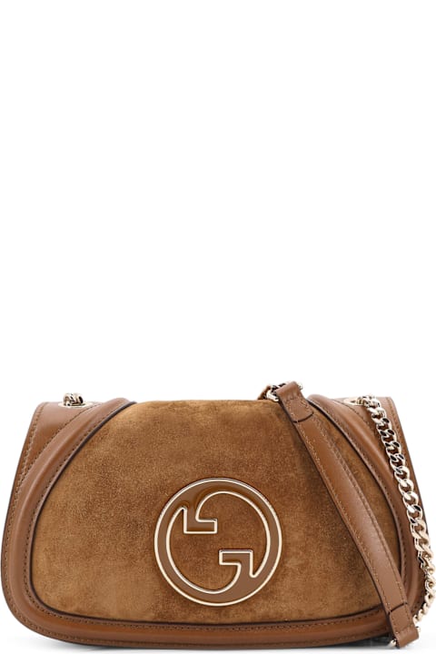Fashion for Women Gucci Medium Blondie Suede And Leather Shoulder Bag